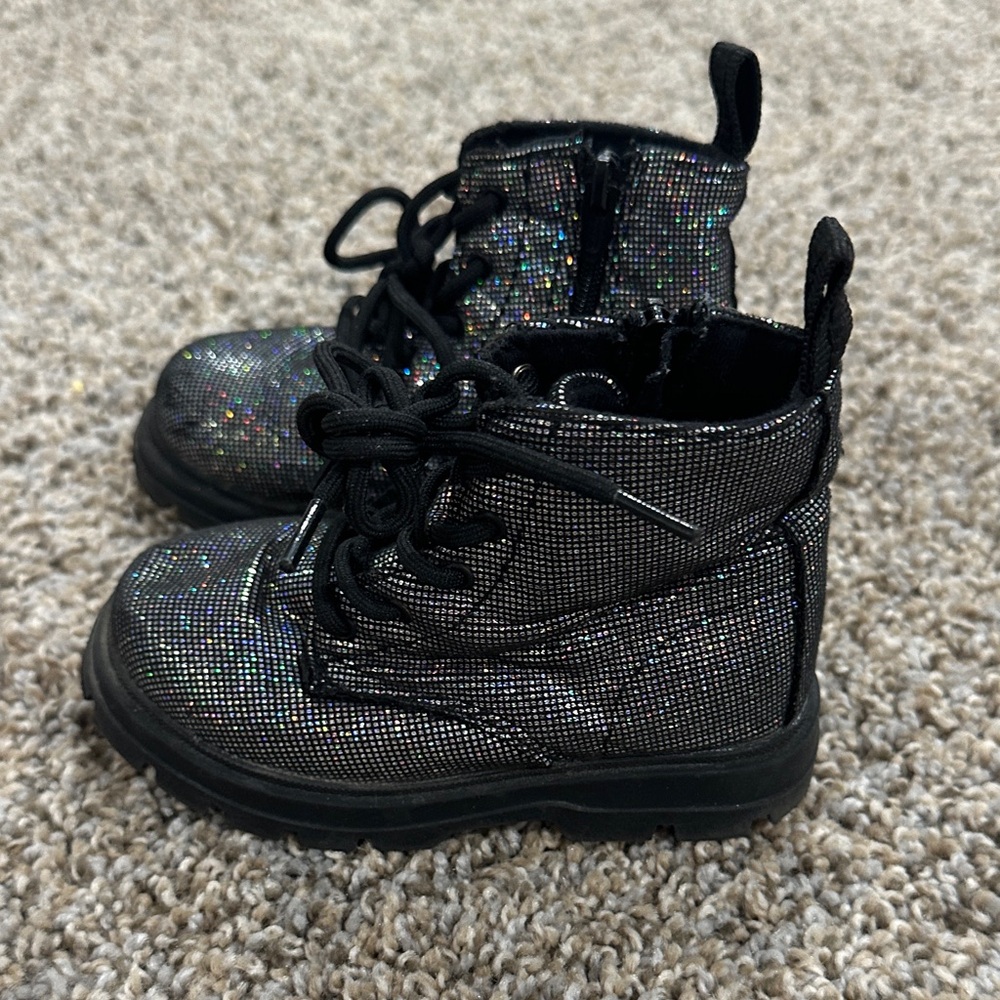 Zara Sparkly Black Kids Boots